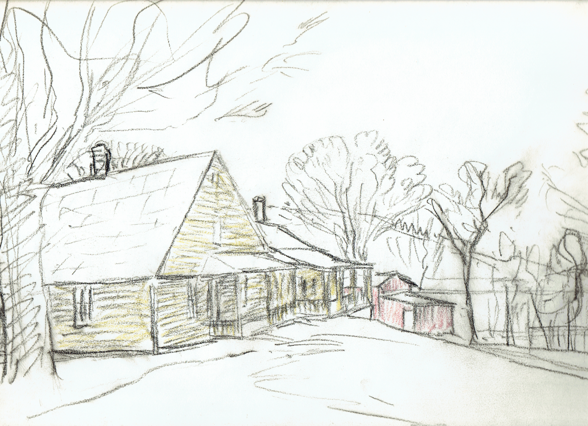 Sketchbook Yellow Farm House