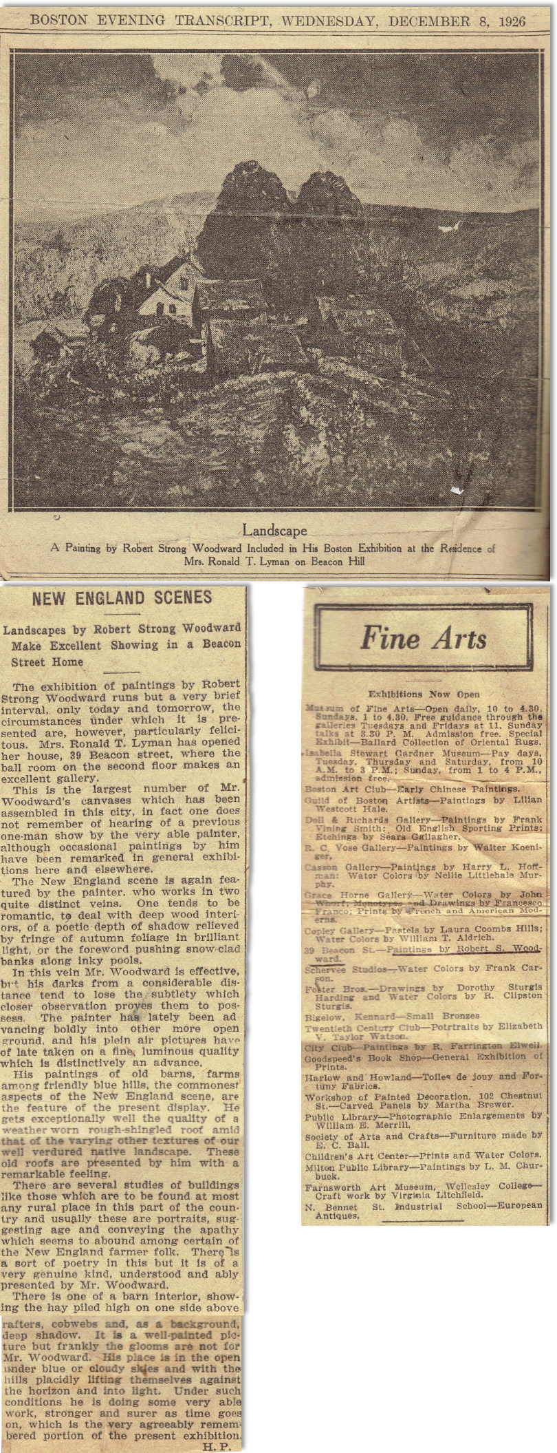 1926 - Boston Evening Transcript, 8th December
