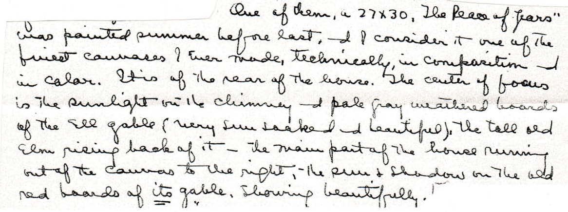 Handwritten comment by RSW in a letter.