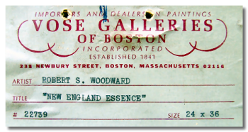 Gallery label from the back of the painting.