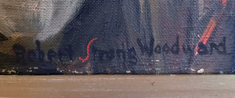 Woodward's signature from the painting