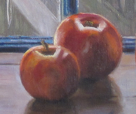 Closeup of apples in When Apples are Ripe 
