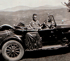 Woodward in his 1924 Studebaker