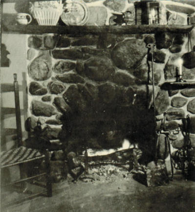  The stone fireplace at the Hiram Woodward Studio.  