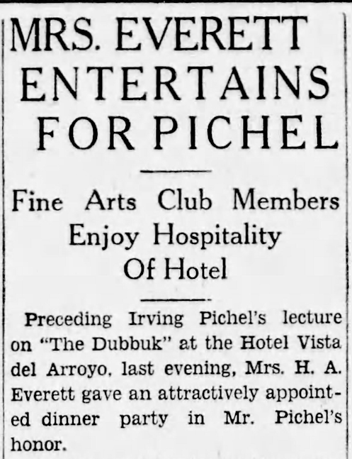 Pasadena Evening Post, January, 22, 1929