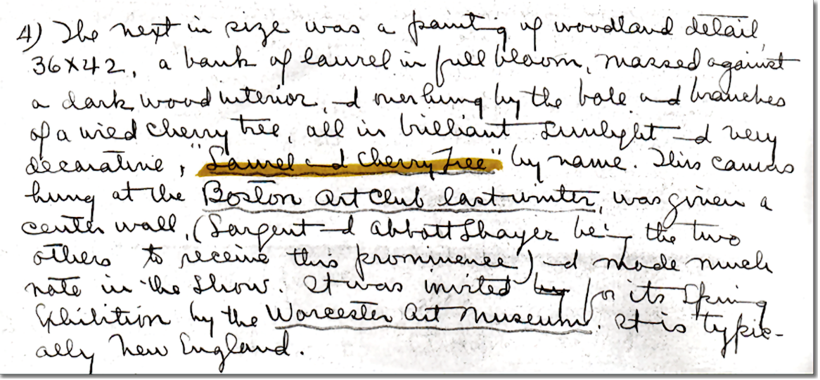 Laurel and Wild Cherry Letter