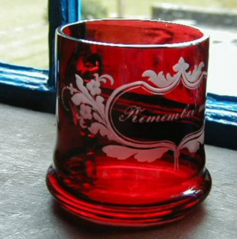 The Ruby Glass Mug, a gift from 