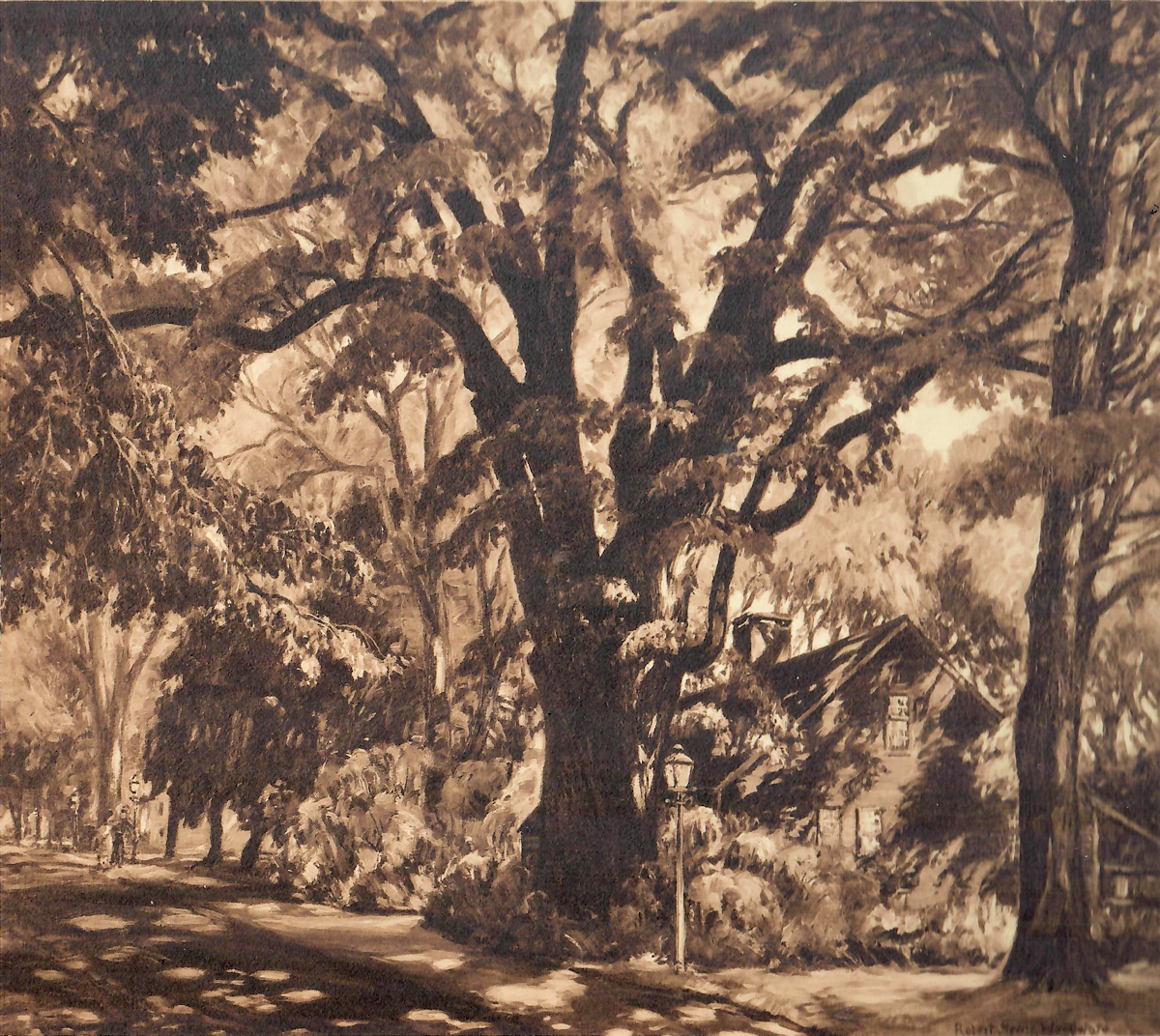 August Shade, image of sepia print