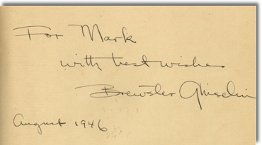 Handwritten note to Mark