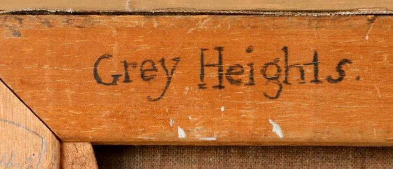 Name in pencil on back of stretcher