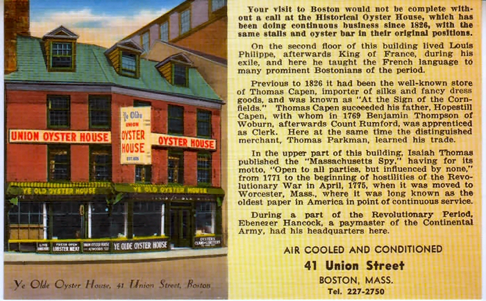 Old Oyster House postcard