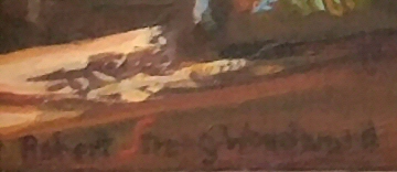 RSW's signature from lower left of painting