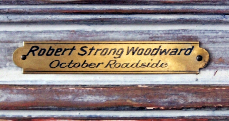 Painting's frame nameplate
