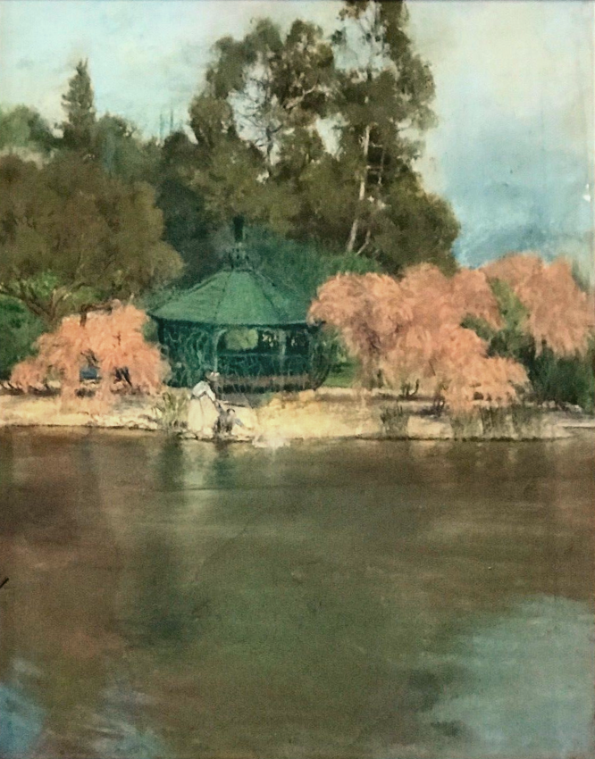 West Lake Park painting Los Angeles 1908