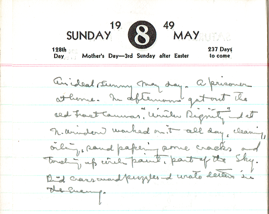 From Woodward's personal diary...