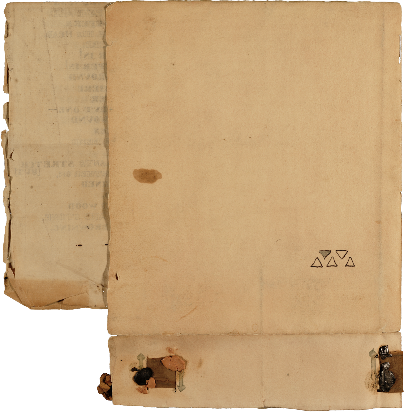 Love Leaf; back cover with 5 triangle motif