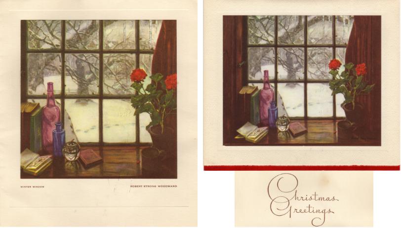 Christmas Cards printed by White and Wyckoff of My Winter Window Shelf 