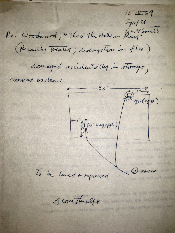 1969 Handwritten Evaluation Report from the back of page 1