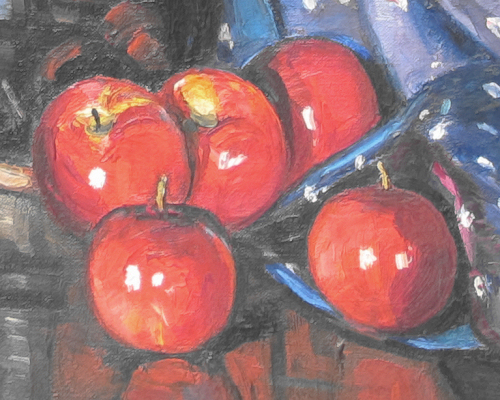 Closeup of apples in Apples And Silk 