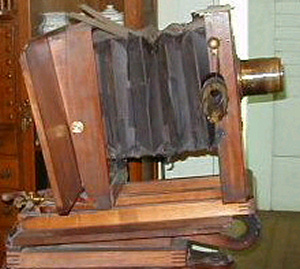  The Ashworth camera was the one previously used by Jonas Patch and is now located in the Buckland Historical Society.  Note the iris sizes hanging on  the side of the camera. 