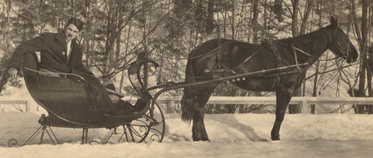 RSW in Sleigh with Thomas à Kempis 