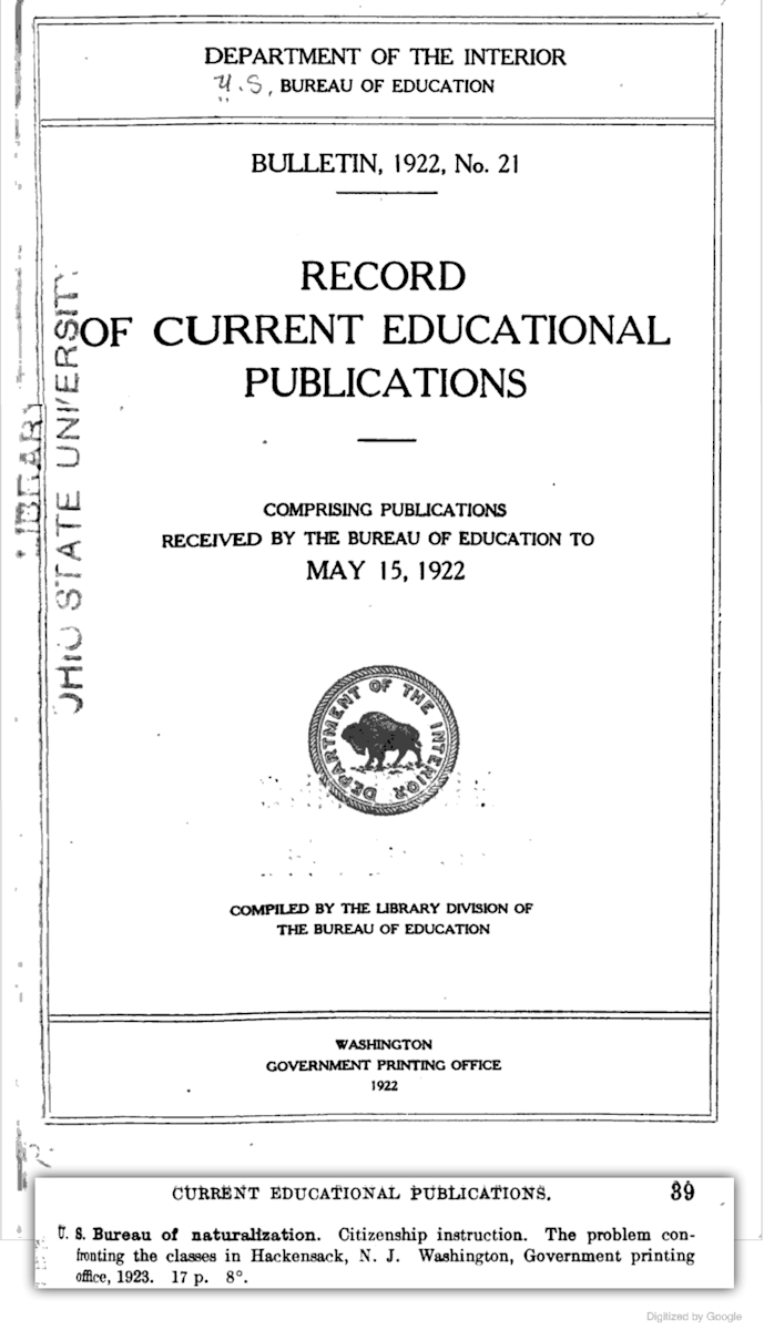 Record of Current Eductational Publications