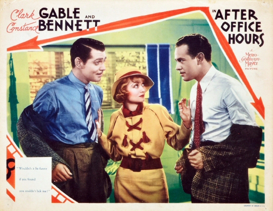 Theater lobby card for the Hyman produced movie, After Office Hours
