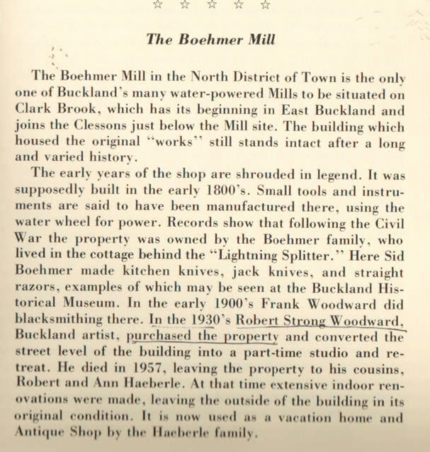  Article from The History of Buckland, Massachusetts, Bicentennial Edition 