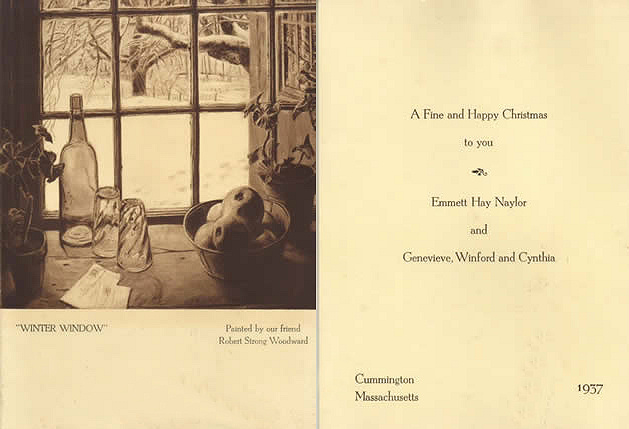  1937 Emmett Naylor Christmas Card  