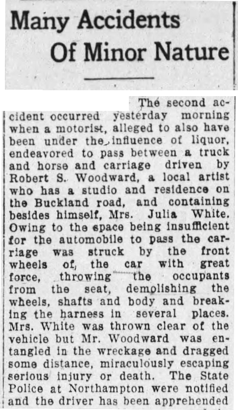 May 29, 1922, North Adams Transcript - Hit and Run Accident