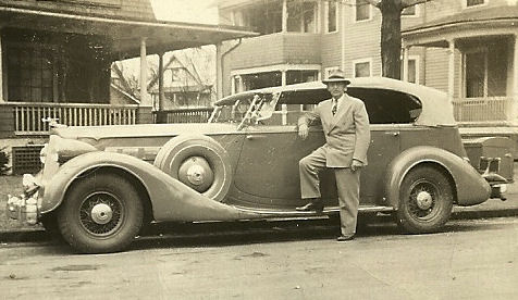  RSW's 8 cylinder Packard Phaeton in 1947, Chauffeur: Arthur Bressor.  