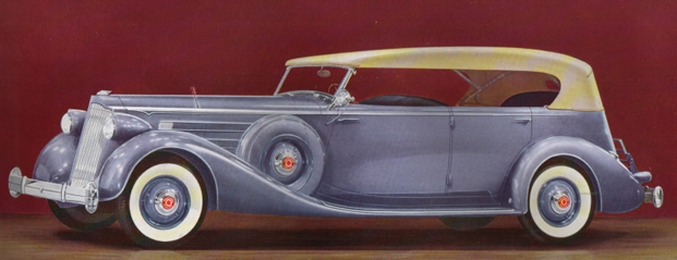  Photograph of this model of Packard made from a brochure published by the Packard Company of all of the 1936 models.  