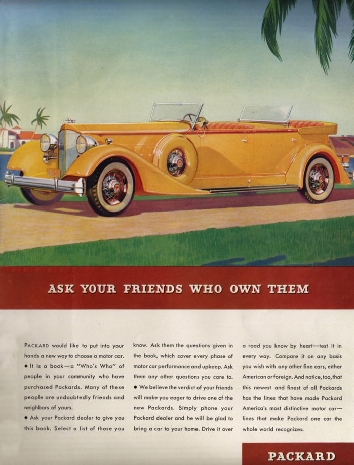  This is a scan of an original advertisement for a 1936 Packard from Life Magazine. 