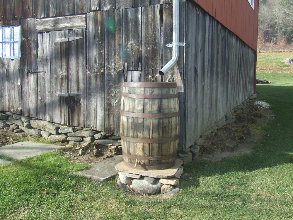 The new rain barrel at the Southwick Studio 2013 