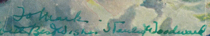  Closeup of signature - To Mark with best wishes Stanley Woodward 