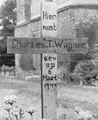 Grave marker of Charles Wagner in Staphorst, The Netherlands 