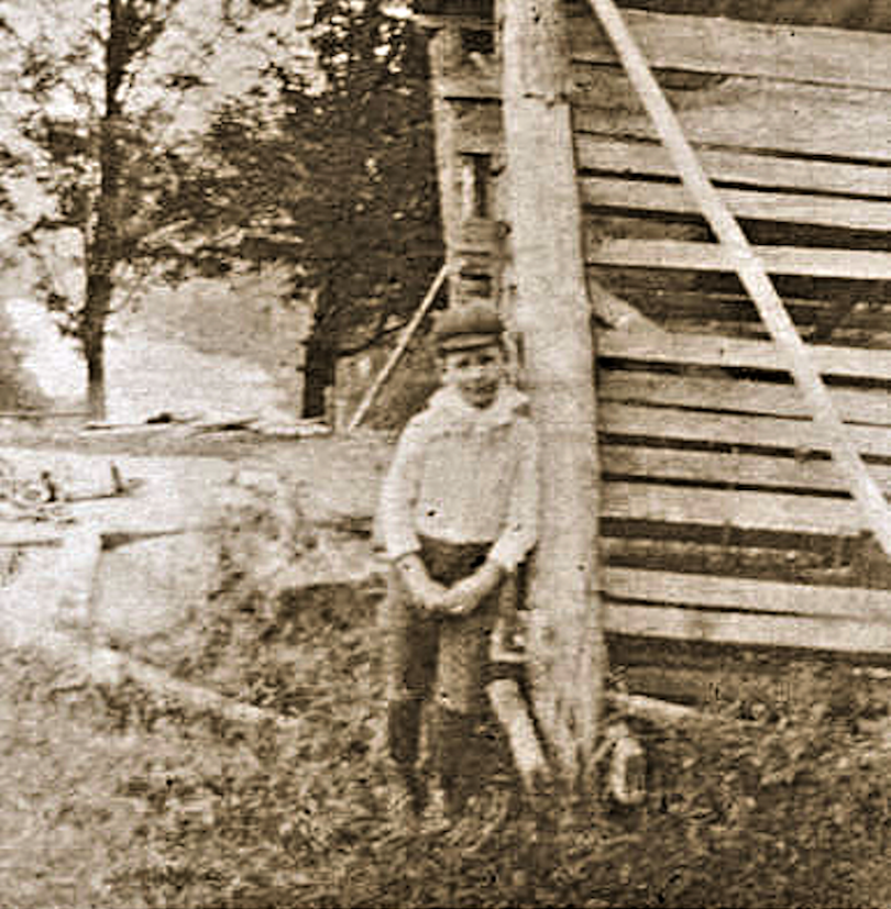 9 year old Robert on his grandparents farm